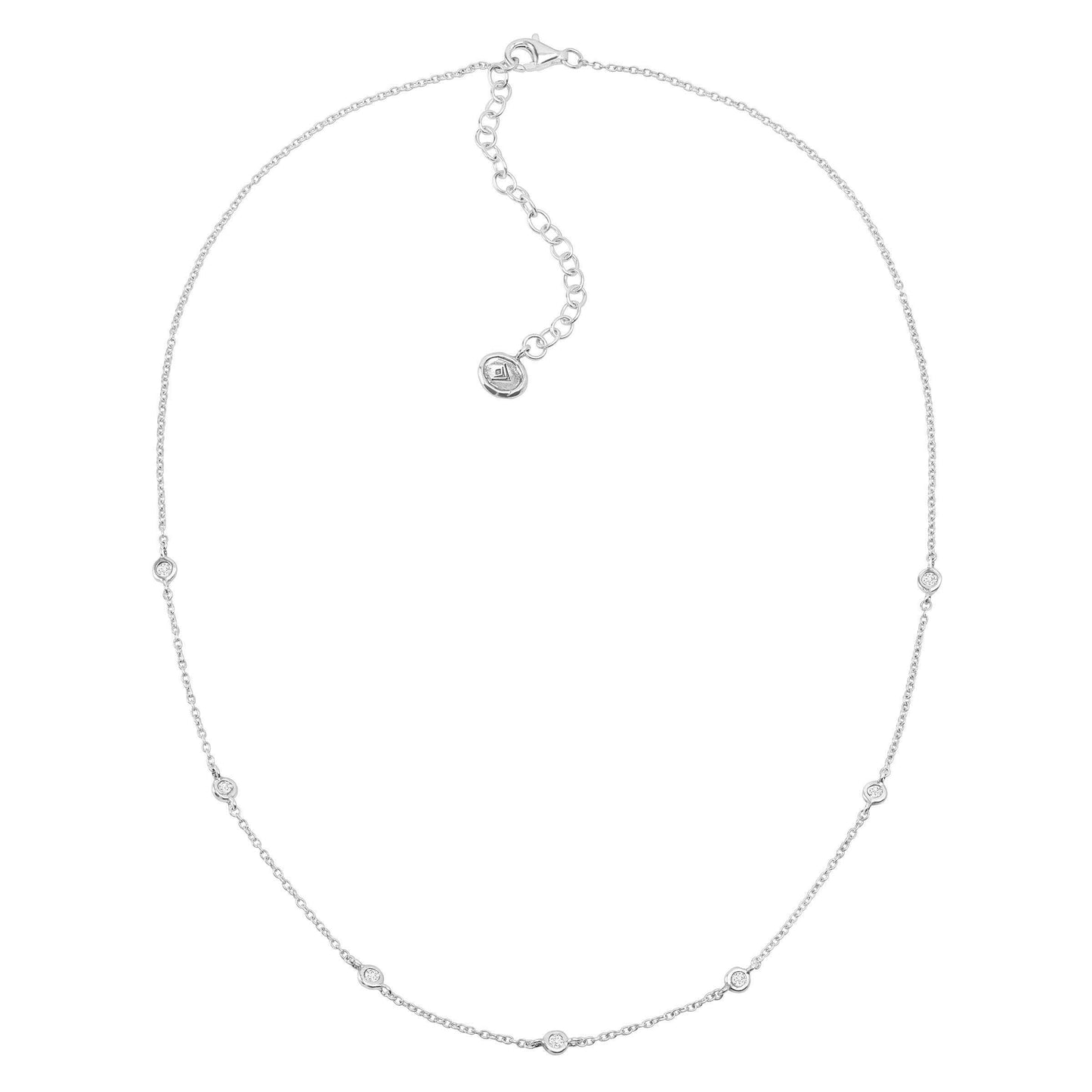 Silpada - Silpada Allium Necklace with Cubic Zirconia in Silver: White / 18