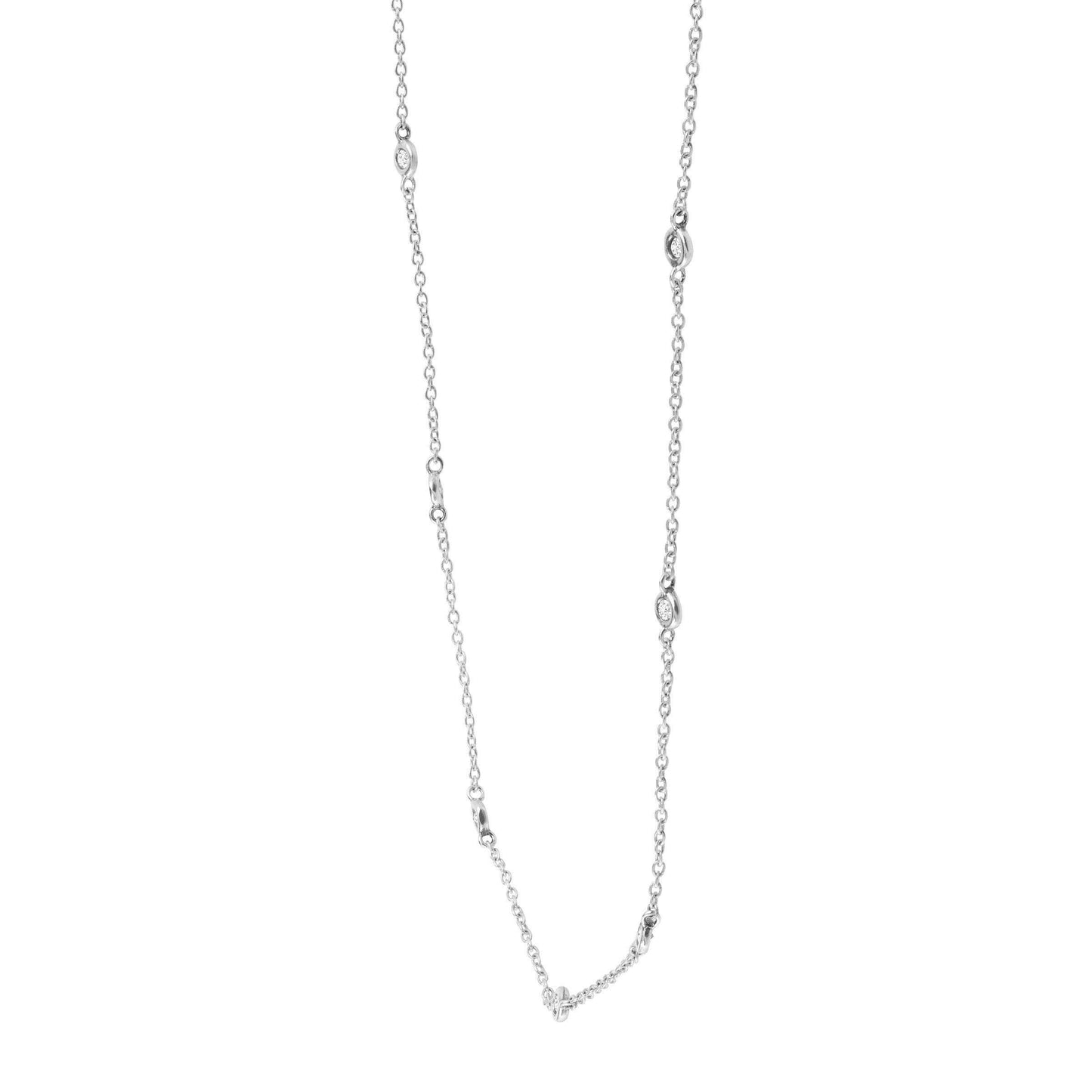 Silpada - Silpada Allium Necklace with Cubic Zirconia in Silver: White / 18