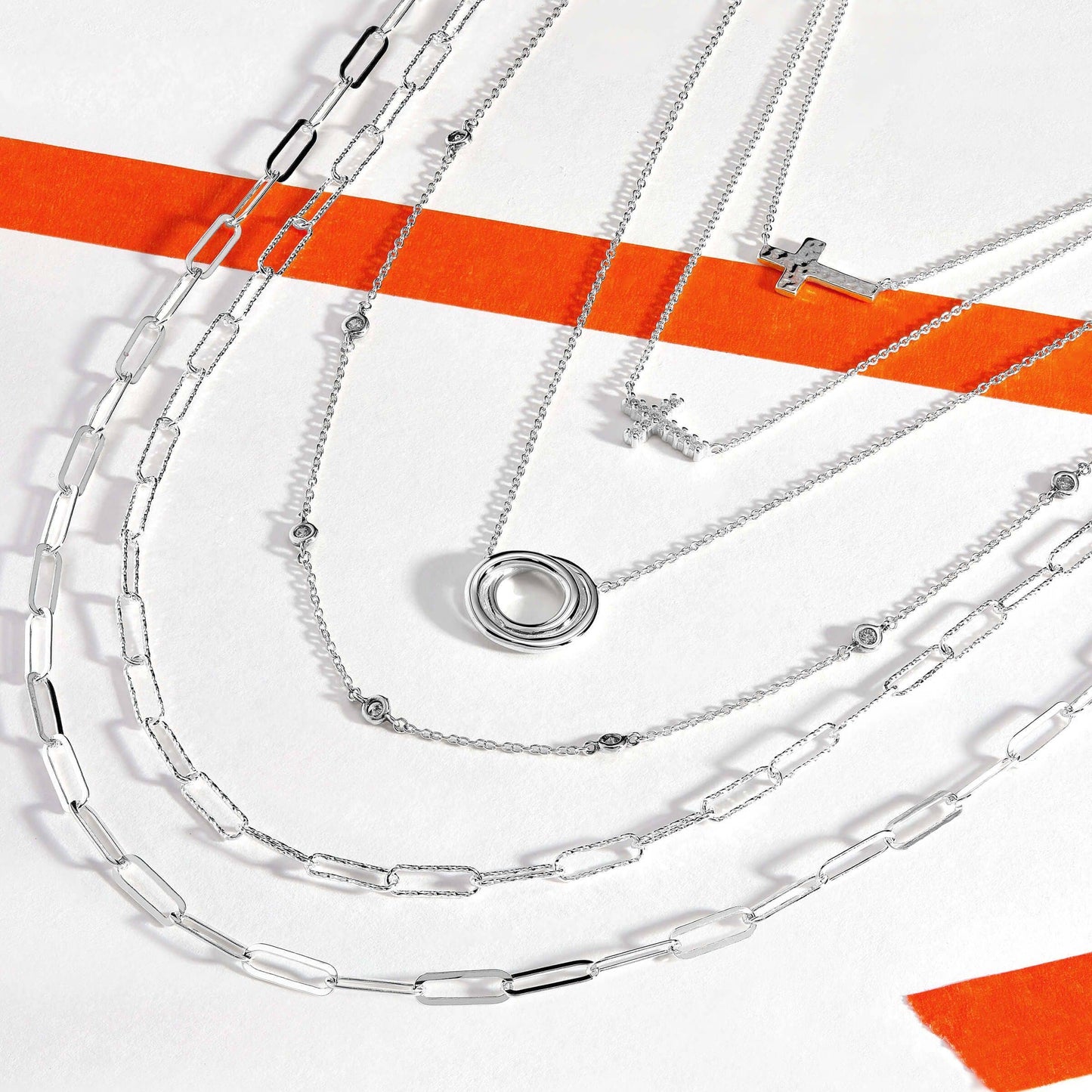 Silpada - Silpada Allium Necklace with Cubic Zirconia in Silver: White / 18