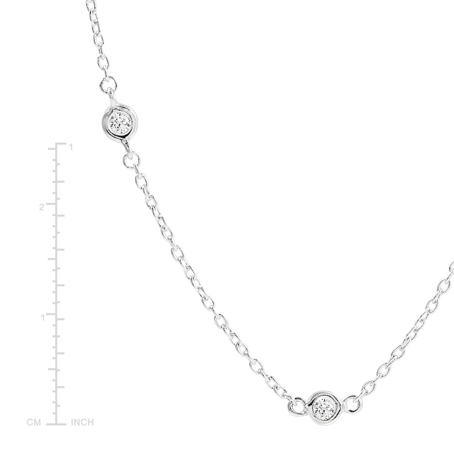 Silpada - Silpada Allium Necklace with Cubic Zirconia in Silver: White / 18