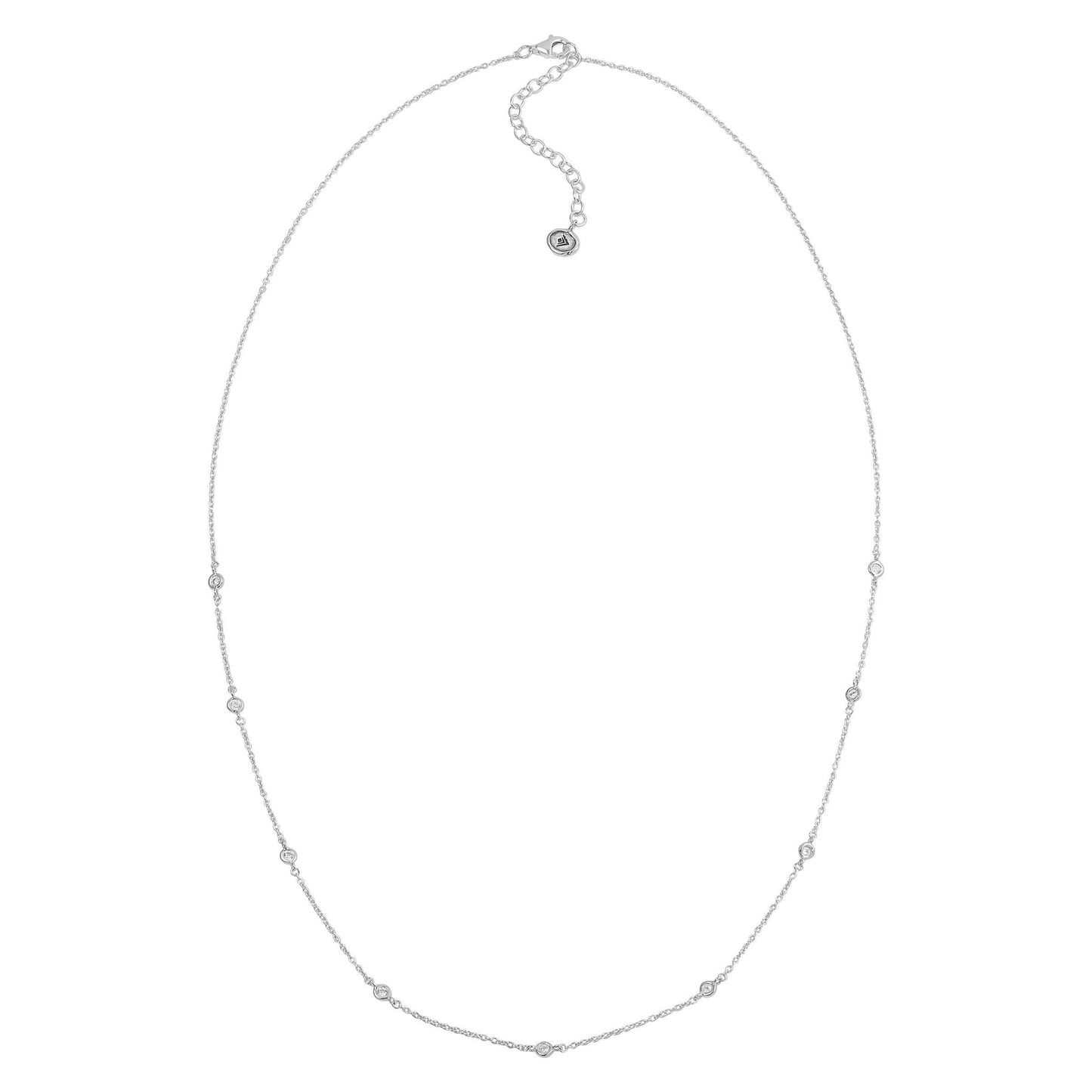 Silpada - Silpada Allium Necklace with Cubic Zirconia in Silver: White / 18