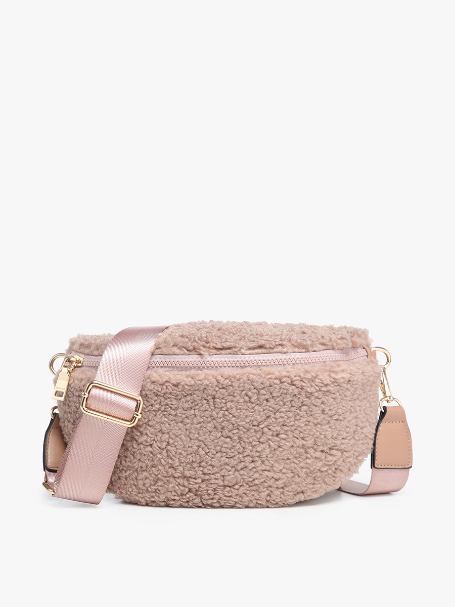 Jen & Co. - M2403 Jesslyn Sherpa Belt Bag w/ Guitar Strap